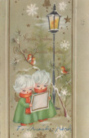 ENGEL WEIHNACHTSFERIEN Vintage Ansichtskarte Postkarte CPSMPF #PAG783.A - Angels