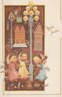 ANGEL CHRISTMAS Holidays Vintage Postcard CPSMPF #PAG743.A - Angels