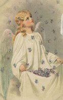 ENGEL WEIHNACHTSFERIEN Vintage Ansichtskarte Postkarte CPSMPF #PAG737.A - Angels