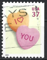 United States 2004. Scott #3833 (U) Candy Hearts (Complete Issue) - Usati