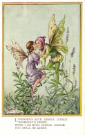 FAIRIES FANTASY KISSING FAIRIES, Vintage Postcard (b54451) - Angels