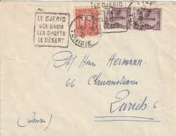 Tunisie Lette Le Djerid Pour La Suisse 1930 - Covers & Documents