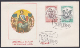 Vatican City 1983 FDC Raffaello Sanzio, Raphael, Italian Painter, Architect, Painting, Art, Arts, First Day Cover - Briefe U. Dokumente