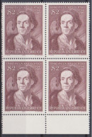 1974 , Mi 1455 ** (8) -  4er Block Postfrisch - 250. Geburtstag Von Franz Anton Maulbertsch - Nuevos