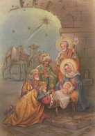Vergine Maria Madonna Gesù Bambino Natale Religione Vintage Cartolina CPSM #PBB844.A - Vierge Marie & Madones