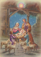 Vergine Maria Madonna Gesù Bambino Natale Religione Vintage Cartolina CPSM #PBB804.A - Jungfräuliche Marie Und Madona