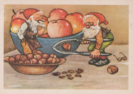 WEIHNACHTSMANN SANTA CLAUS Neujahr Weihnachten GNOME Vintage Ansichtskarte Postkarte CPSM #PBA955.A - Santa Claus