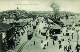 CPA Konstantinopel Istanbul Türkei, Galatabrücke, Straßenbahn - Turquie
