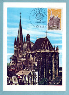 Carte Maximum 1972 - Europa 1972 - Cathédrale D'Aix La Chapelle - YT 1714 - Paris - 1970-1979