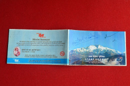 India Signed Everest Stamp Booklet Himalaya Mountaineering Escalade Alpinisme Inde - Climbing