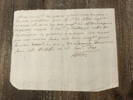 Certificat Pour Un Dragon Du Régiment De Poitiers 1699 La Rochelle - Historical Documents