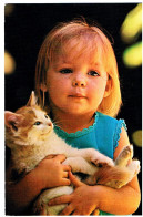 Chat Et Fillette -cat And Child- Poes En Meisje- Katze Und Kind - Cats