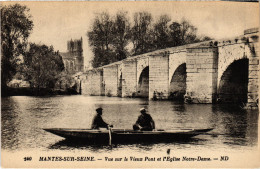 CPA MANTES-la-JOLIE Vue Sur Le Vieux Pont (1411619) - Mantes La Jolie