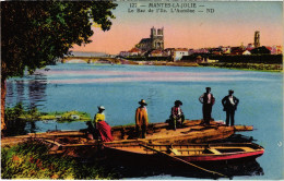 CPA MANTES-la-JOLIE Le Bac De L'Ile - L'Automne (1411583) - Mantes La Jolie