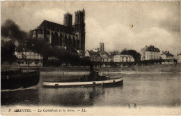 CPA MANTES-la-JOLIE La Cathedrale Et La Seine (1411564) - Mantes La Jolie