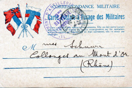 CP- à L'usage Des Militaires - 4 Drapeaux - - 1. Weltkrieg 1914-1918