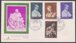 Vatican City 1964 Private FDC Universal Exposition, Statue, Sculpture Christianity, Catholic, Christian, First Day Cover - Storia Postale