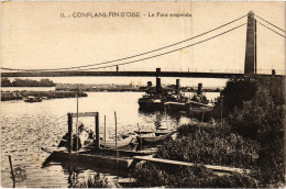 CPA CONFLANS-SAINTE-HONORINE FIN-D'OISE - Le Pont Suspendu (1411203) - Conflans Saint Honorine