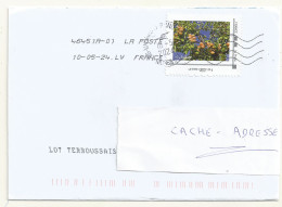 ADHESIF DU COLLECTOR FRUITS ABRICOTIER  SUR LETTRE. - Brieven En Documenten