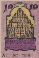 10 PFENNIG 1921 Stadt LEMGO Lippe UNC DEUTSCHLAND Notgeld Banknote #PC126 - [11] Local Banknote Issues