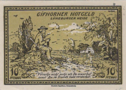 10 PFENNIG 1921 Stadt GIFHORN Hanover UNC DEUTSCHLAND Notgeld Banknote #PH843 - [11] Local Banknote Issues