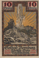 10 PFENNIG 1921 Stadt BERNBURG Anhalt UNC DEUTSCHLAND Notgeld Banknote #PH847 - [11] Local Banknote Issues