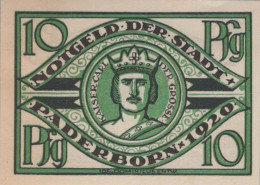 10 PFENNIG 1920 Stadt PADERBORN Westphalia DEUTSCHLAND Notgeld Banknote #PF887 - Lokale Ausgaben