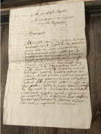 Copie De Lettre Au Duc D’Orleans , Régent Du Royaume Pour Anoblir La Famille L’Allier - Historical Documents