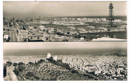 ES-3013  BARCELONA : Panoramicas Desde Montjuich Y Desde El Tibidabo - Barcelona