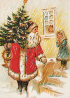 BABBO NATALE BAMBINO Natale Vintage Cartolina CPSM #PAK366.IT - Santa Claus