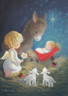 ANGELO Buon Anno Natale Vintage Cartolina CPSM #PAH743.IT - Engelen