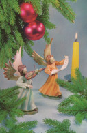 ANGELO Buon Anno Natale Vintage Cartolina CPSMPF #PAG741.IT - Angels