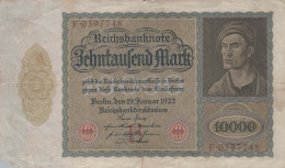 10000 MARK 1922 Stadt BERLIN DEUTSCHLAND Papiergeld Banknote #PL332 - Lokale Ausgaben