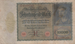 10000 MARK 1922 Stadt BERLIN DEUTSCHLAND Papiergeld Banknote #PL163 - Lokale Ausgaben