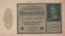 10000 MARK 1922 Stadt BERLIN DEUTSCHLAND Papiergeld Banknote #PL130 - Lokale Ausgaben