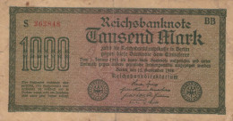 1000 MARK 1922 Stadt BERLIN DEUTSCHLAND Papiergeld Banknote #PL441 - Lokale Ausgaben