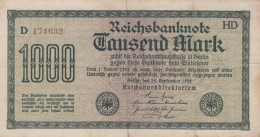 1000 MARK 1922 Stadt BERLIN DEUTSCHLAND Papiergeld Banknote #PL433 - Lokale Ausgaben