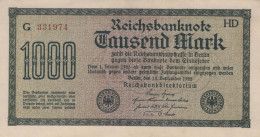 1000 MARK 1922 Stadt BERLIN DEUTSCHLAND Papiergeld Banknote #PL423 - Lokale Ausgaben