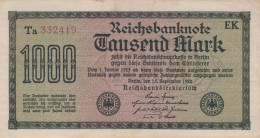 1000 MARK 1922 Stadt BERLIN DEUTSCHLAND Papiergeld Banknote #PL401 - Lokale Ausgaben