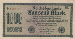 1000 MARK 1922 Stadt BERLIN DEUTSCHLAND Papiergeld Banknote #PL390 - Lokale Ausgaben