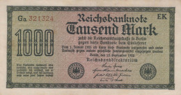 1000 MARK 1922 Stadt BERLIN DEUTSCHLAND Papiergeld Banknote #PL392 - [11] Local Banknote Issues