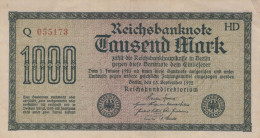 1000 MARK 1922 Stadt BERLIN DEUTSCHLAND Papiergeld Banknote #PL380 - [11] Emissions Locales