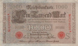 1000 MARK 1910 DEUTSCHLAND Papiergeld Banknote #PL359 - [11] Emissions Locales