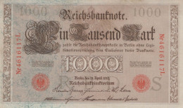 1000 MARK 1910 DEUTSCHLAND Papiergeld Banknote #PL346 - Lokale Ausgaben