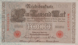 1000 MARK 1910 DEUTSCHLAND Papiergeld Banknote #PL340 - Lokale Ausgaben