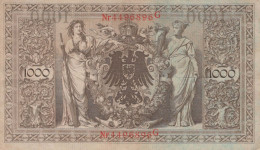 1000 MARK 1910 DEUTSCHLAND Papiergeld Banknote #PL298 - [11] Lokale Uitgaven