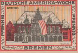 100 PFENNIG 1923 Stadt BREMEN Bremen UNC DEUTSCHLAND Notgeld Banknote #PA309 - [11] Emissions Locales