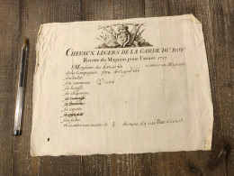 Recette Du Magazin Des Chevaux Légers De La Garde Du Roy 1717 - Historical Documents