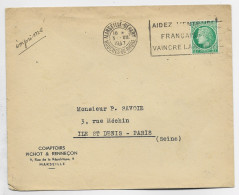 FRANCE MAZELIN 2FR SEUL LETTRE MARSEILLE 3.XII.1947 TARIF IMPRIME - 1945-47 Ceres (Mazelin)