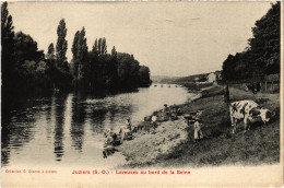 CPA JUZIERS Laveuses Au Bord De La Seine (1412210) - Other & Unclassified